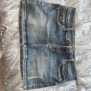 Mini denim skirt